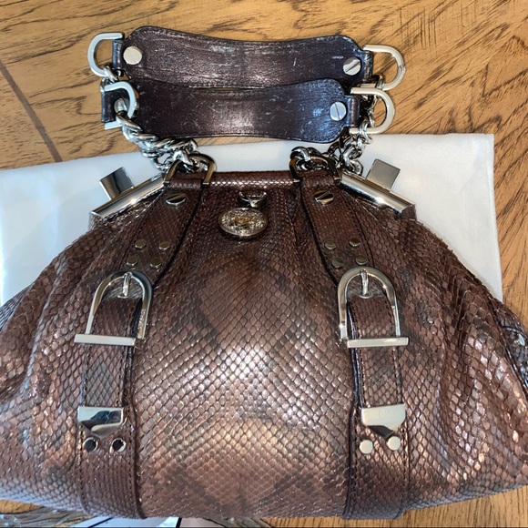 Versace Couture Python Handbag/Satchel - Picture 3 of 11